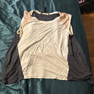 BCBGMaxAzria Colorblock Tank Top - White, Pink, and Grey. Size medium. Designer